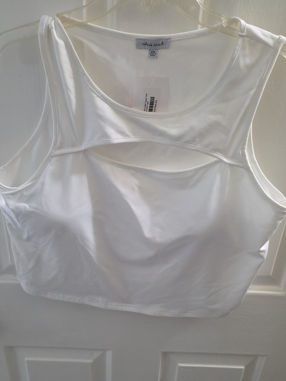 white birch White Sleeveless Tank Top